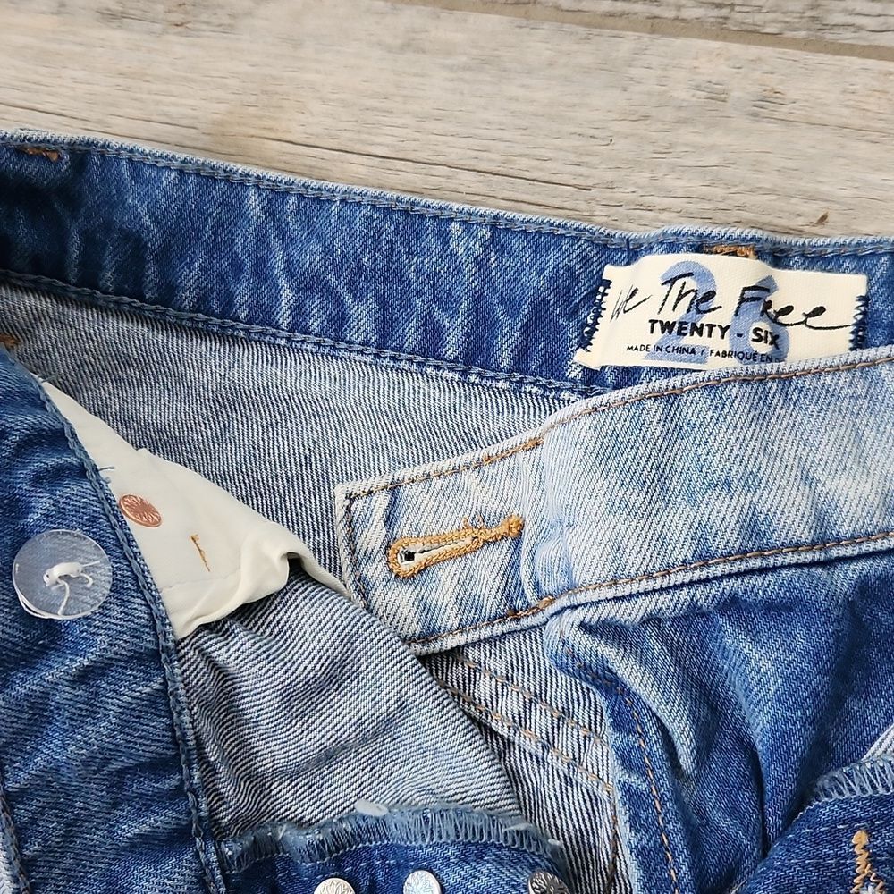 We The Free Distressed High Waisted Denim Jean Shorts - Picture 6 of 6